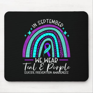 We Wear Teal And Purple Suicide Prevention Awarene Mouse Pad
