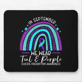 We Wear Teal And Purple Suicide Prevention Awarene Mouse Pad