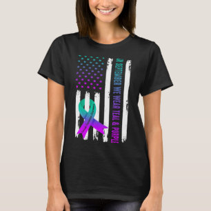 We Wear Teal and Purple Suicide Prevention Awarene T-Shirt