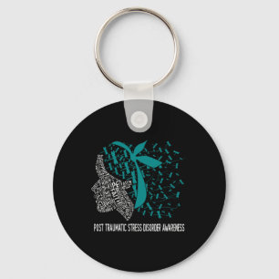 We Wear Teal For Post Traumatic Stress Disorder Aw Key Ring