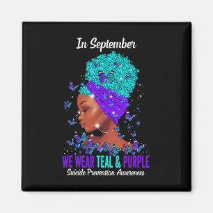 We Wear Teal Purple Suicide Prevention Awareness A Magnet