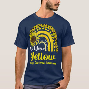 We Wear Yellow Ewings Sarcoma Awareness Rainbow T-Shirt