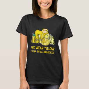 We Wear Yellow Spina Bifida Awareness Sloth T-Shirt