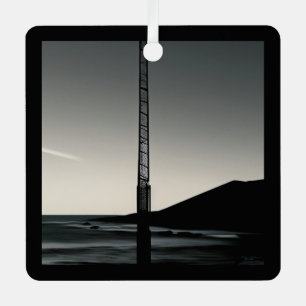 We Were Here metal square ornament