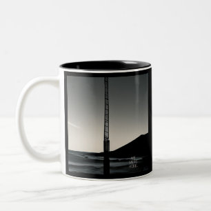 We Were Here w title black two tone mug