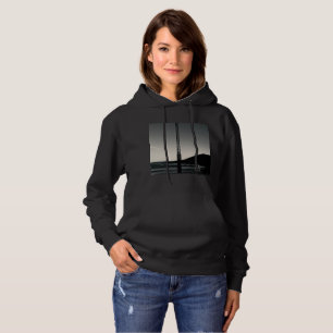  We Were Here w title women blk hooded sweatshirt