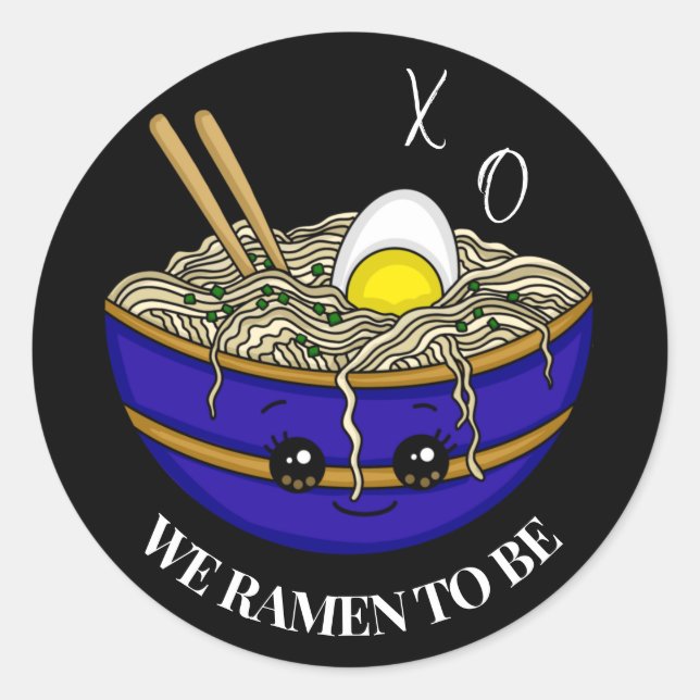 We Were Meant To Be | Funny Pun  Classic Round Sticker (Front)