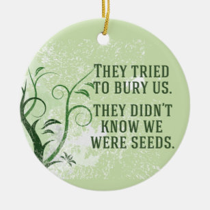 We Were Seeds Inspirational Quote Ceramic Tree Decoration