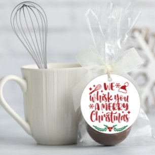 We Whisk You a Merry Christmas Holiday Favour Tags