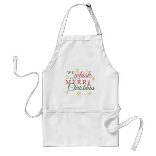We whisk you a merry Christmas kitchen apron