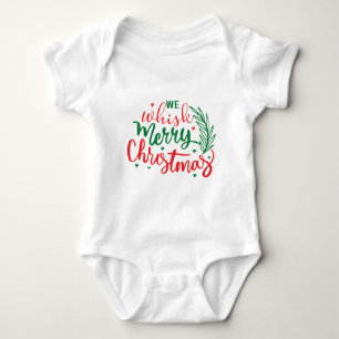 We Whistle Merry Christmas Baby Bodysuit