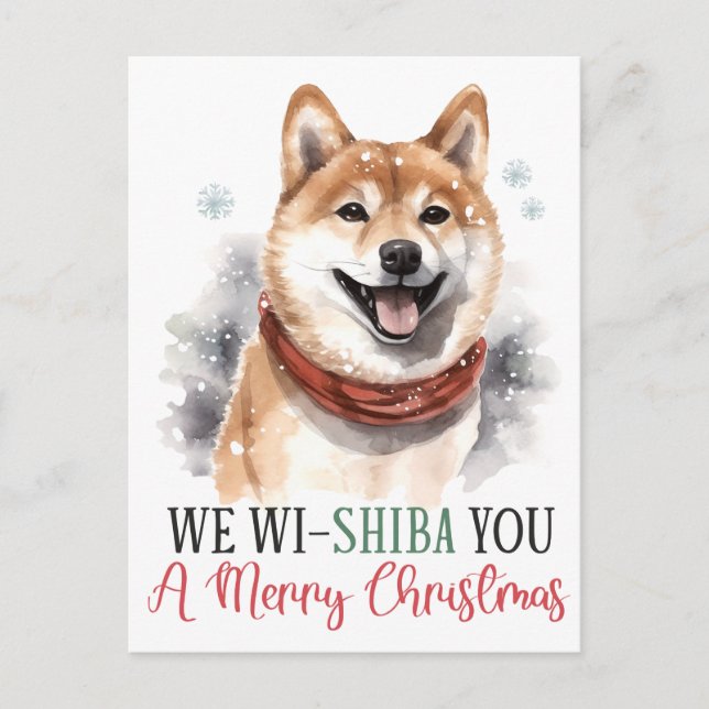 We Wi-shiba you a merry Dog Christmas Holiday (Front)