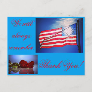 We will always remember postcard