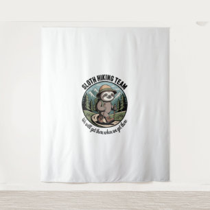 We Will Get There Eventually Sloth Hiker Tapestry