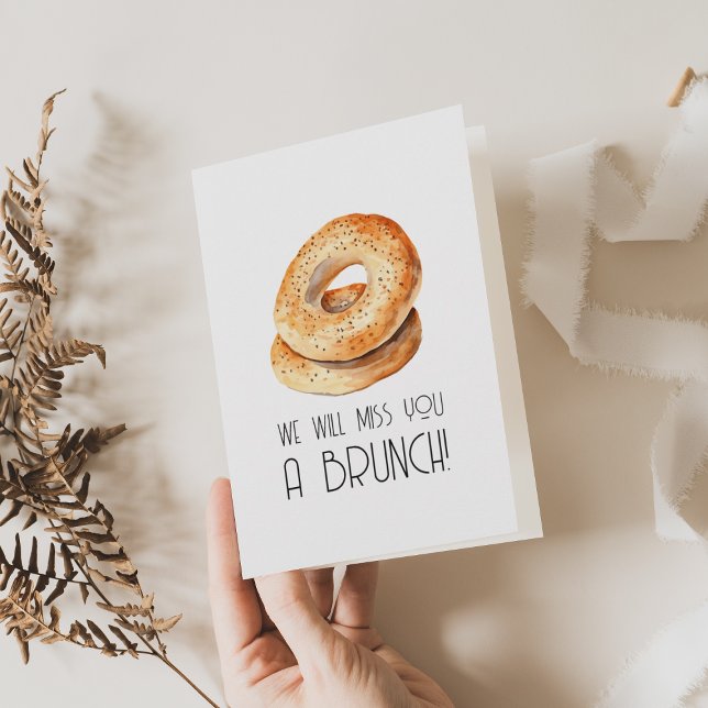 We Will Miss You a Brunch Retirement Greeting Card (Creator Uploaded)