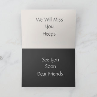 We Will Miss You > Farewell Cards