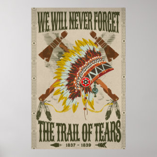 We Will Never Forget The Trail Of Tears Poster