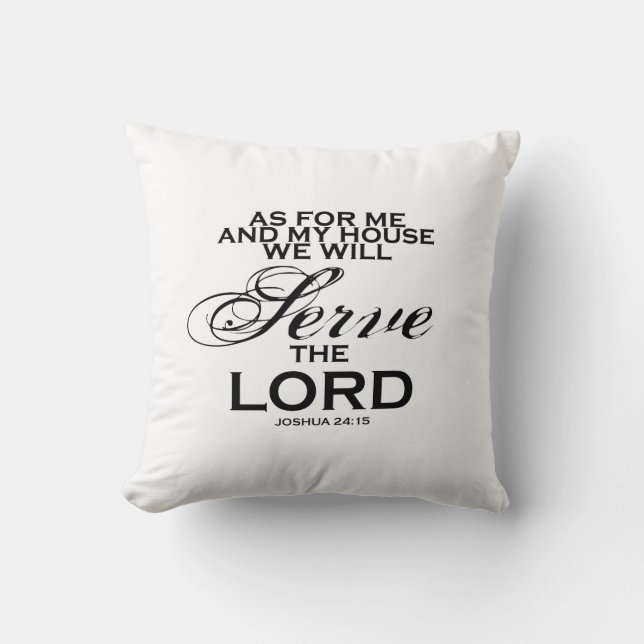We Will Serve The Lord Cushion (Front)