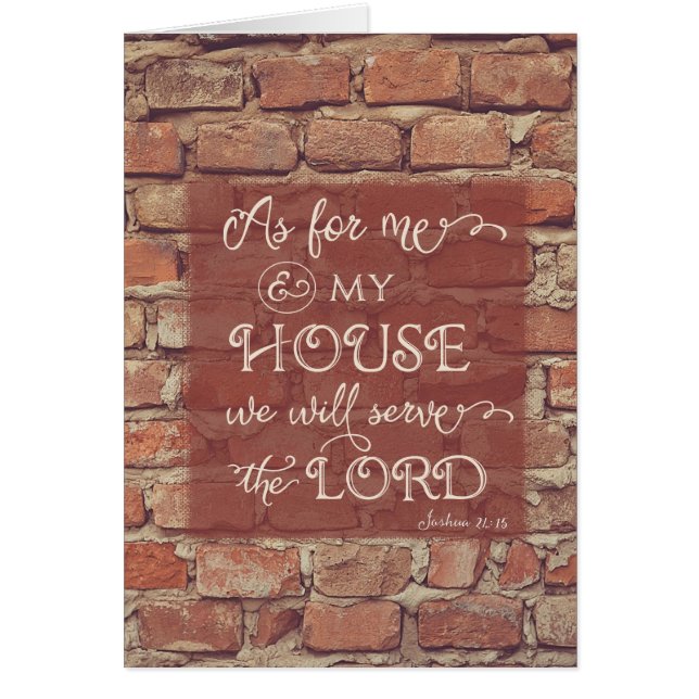 We Will Serve the Lord - Joshua 24:15 (Front)