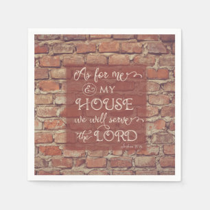 We Will Serve the Lord - Joshua 24:15 Napkin