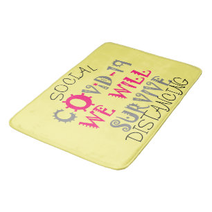 We Will Survive COVID-19 – Strength & Resilience Bath Mat