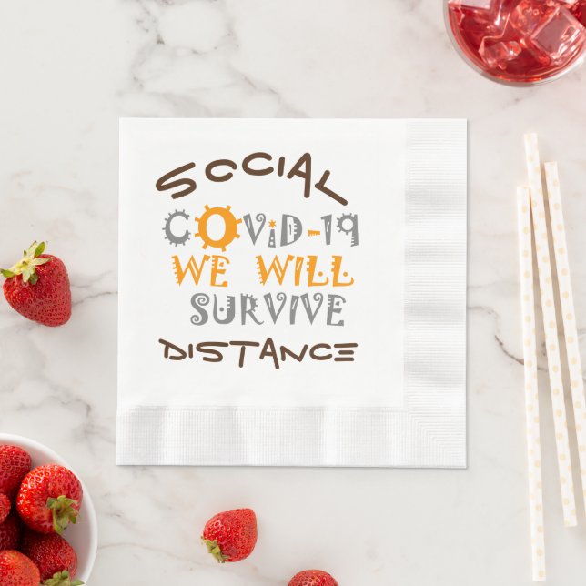 We Will Survive COVID-19 –  Strength & Resilience Napkin (Insitu)