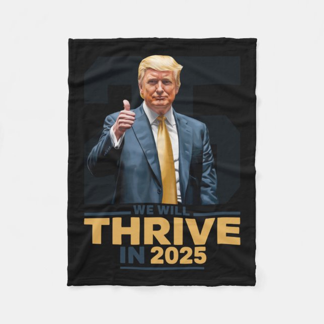 We Will Thrive In 2025!  Fleece Blanket (Front)