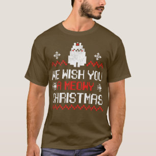 We Wish You A Meowy Christmas Xmas Holiday Party F T-Shirt