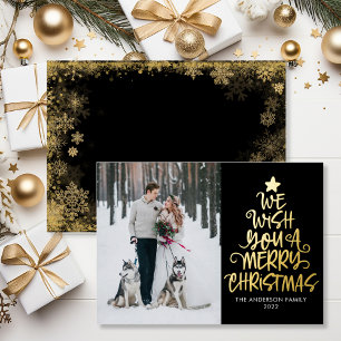 We Wish You A Merry Christmas Black Fun Photo