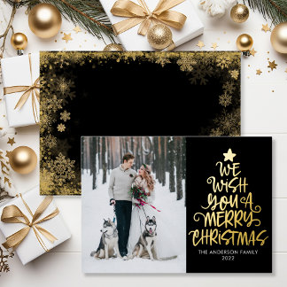 We Wish You A Merry Christmas Black Fun Photo
