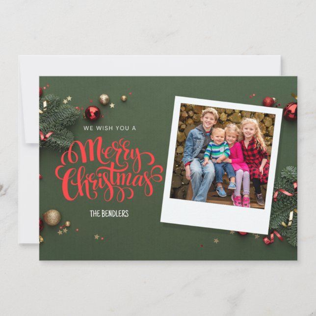 We Wish You A  Merry Christmas Card (Front)