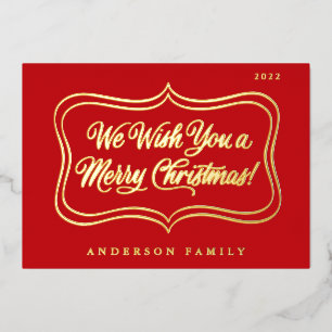 We wish you a Merry Christmas Classic Gold Frame