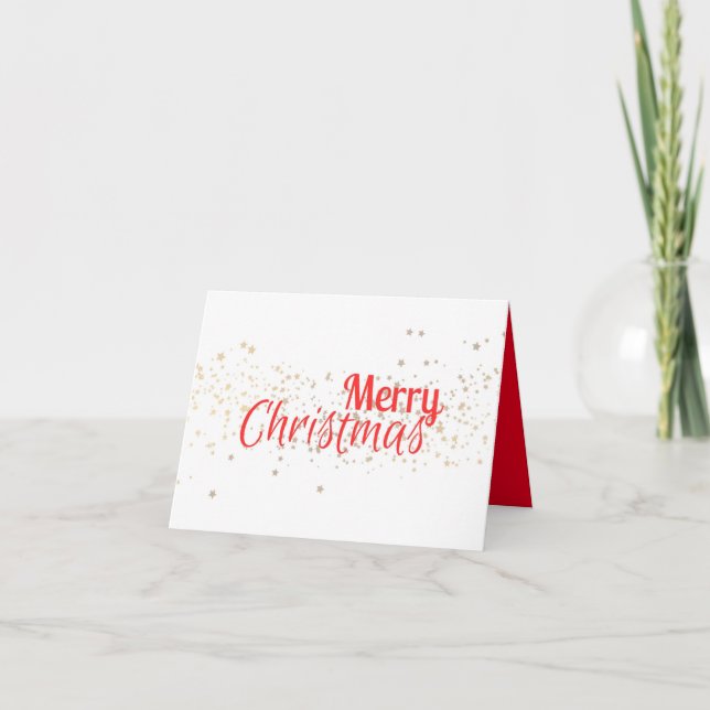 We Wish You a Merry Christmas Folded Holiday Card (Front)