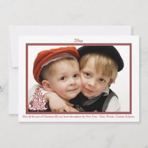 We Wish You A Merry Christmas Frame Holiday Card