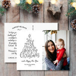 We Wish You a Merry Christmas Fun Festive Photo Postcard<br><div class="desc">Spread holiday cheer with this cute postcard featuring typography art that reads "we wish you a merry christmas" set next to your photo. The backside features your custom greetings, name and note (or delete to leave space for a handwritten note). Add your return address to the back too. Festive and...</div>