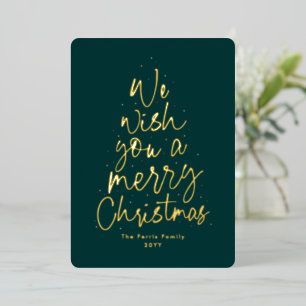 We wish you a Merry Christmas gold nonphoto
