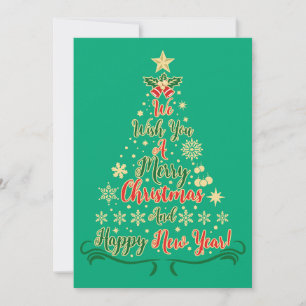 We Wish You A Merry Christmas Holiday Card