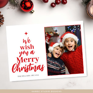 We Wish You A Merry Christmas Holiday Card