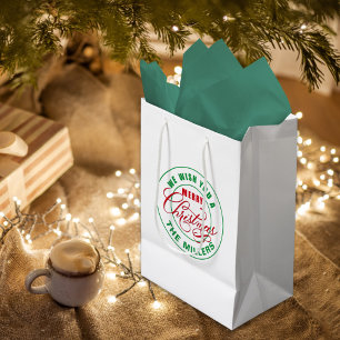 We Wish You A Merry Christmas Medium Gift Bag