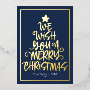 We Wish You A Merry Christmas Navy Blue Fun