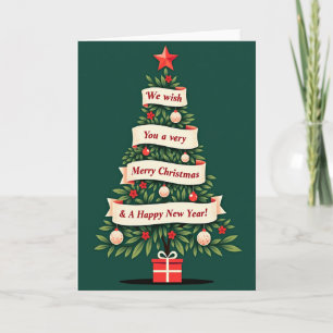 We Wish You a Merry Christmas New Year Card