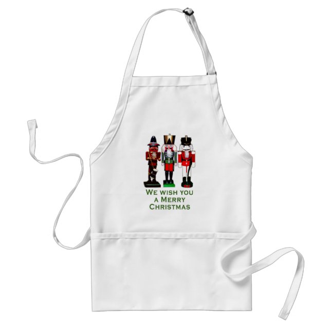 We Wish You a Merry Christmas Nutcrackers Standard Apron (Front)
