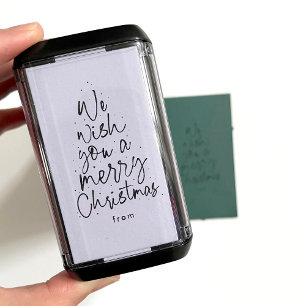 We wish you a Merry Christmas personalised gift Self-inking Stamp