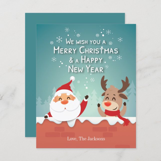 We Wish You A Merry Christmas Personalised Santa (Front/Back)