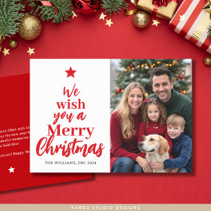 We Wish You A Merry Christmas Photo Card