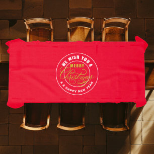 We Wish You a Merry Christmas Red Tablecloth