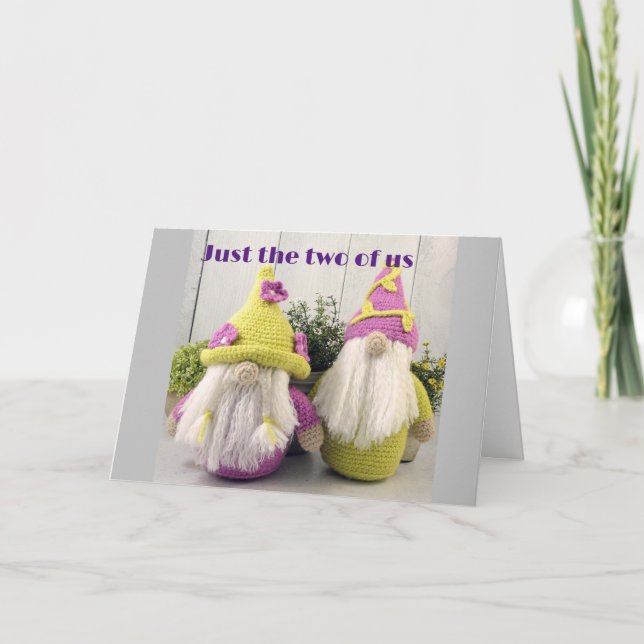 "WE" WISH "YOU" A MERRY CHRISTMAS (SAYS GNOMES) HOLIDAY CARD (Front)