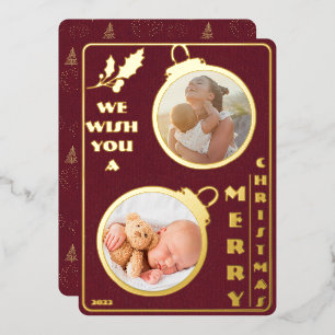 We Wish You a Merry Christmas   Two Photo Unique