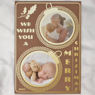 We Wish You a Merry Christmas   Two Photo Unique