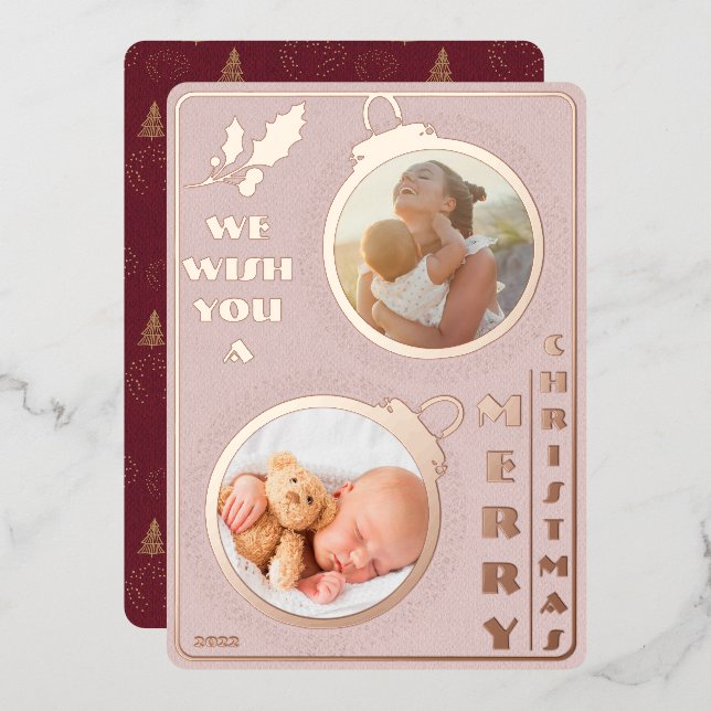 We Wish You a Merry Christmas | Two Photo Unique (Front/Back)